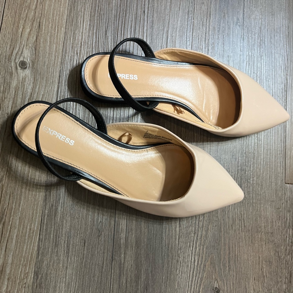 Express Slip On Pointed Toe Flats With Elastic Ba… - image 5